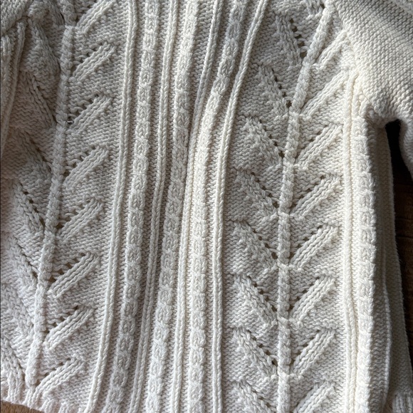 H&M Ivory Cable Knit Baby Girl Cardigan 6-9m - Picture 7 of 7